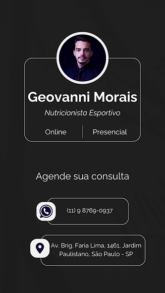 Geovanni Morais - Nutricionista Esportivo