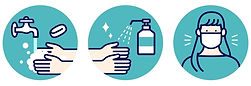 手洗い・消毒・マスク