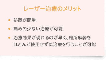 レーザー治療のメリット