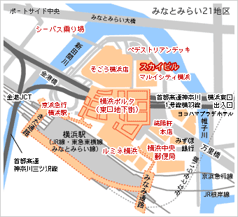 横浜東口クリニックへの地図