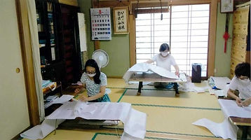 和紙を使ったきものの仕立方講習