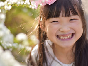 健康的な歯の女の子