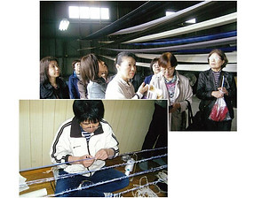結城紬生産工程見学