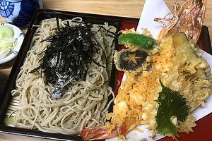 超特大有頭海老の天ざる