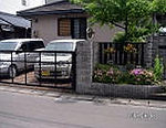 花壇&電動ゲート工事