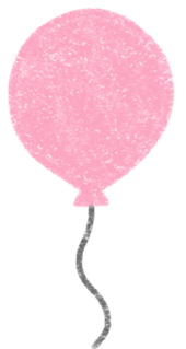 ピンクの風船イラスト