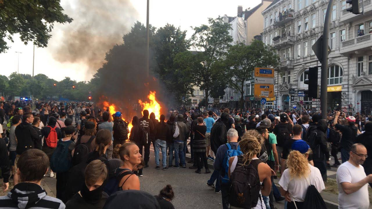 G20 protest in Hamburgh