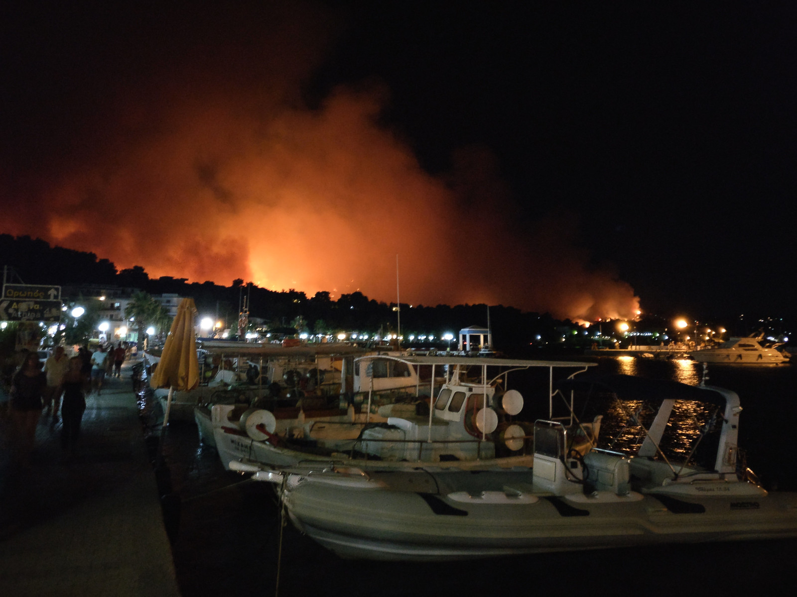 Fires raging close to village 