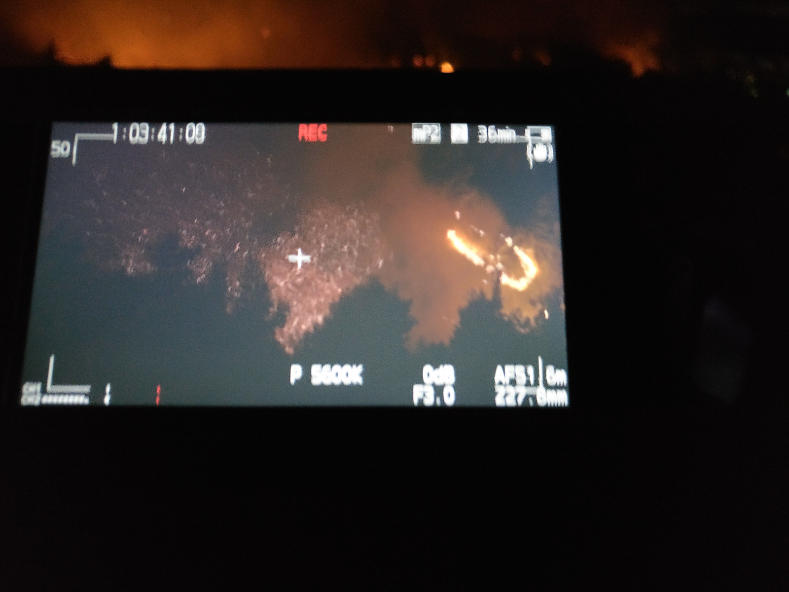 Filming fires in Greece