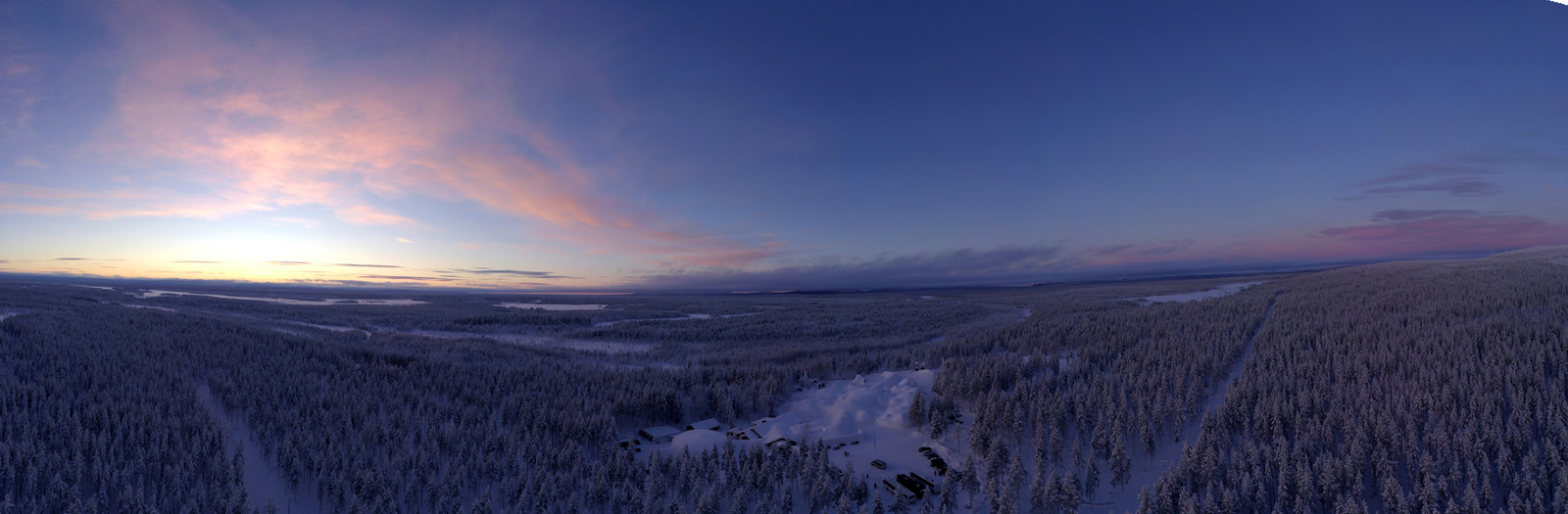 Panorama picture of the Finish Lapland