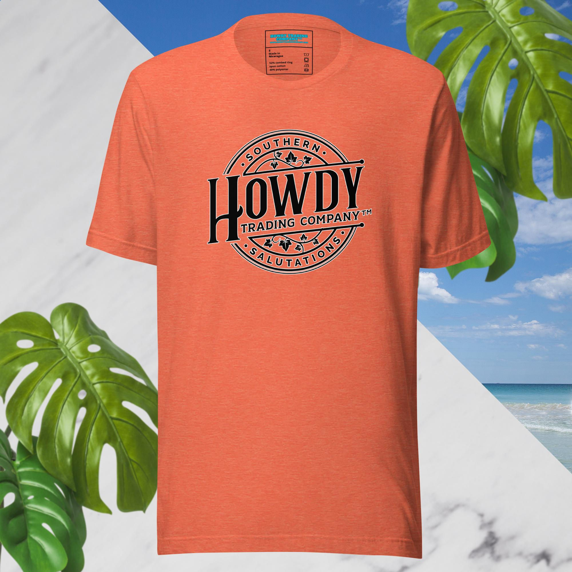 Howdy Trading Company Slanted Ivy Black Print Unisex t-shirt for Men & Women