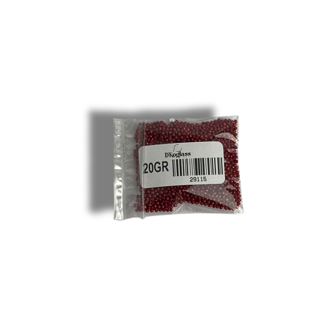 Perla Diamantada Roja Chica