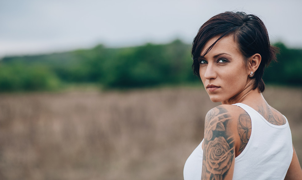 Woman with a Shoulder Tattoo