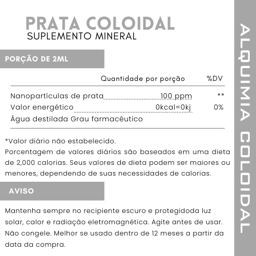 Miniatura: Prata 100ppm 1lt - AlquimiaColoidal - USO EXTERNO