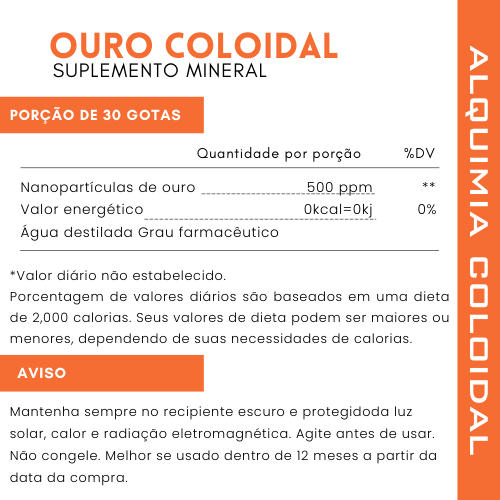 Miniatura: Ouro 500ppm 80ml - AlquimiaColoidal - USO EXTERNO