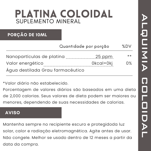 Miniatura: Platina de 25ppm 1lt - AlquimiaColoidal - USO EXTERNO