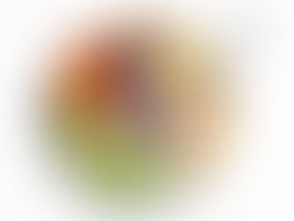 Tellermodell mit viel Obst und Gemüse (die Hälfte), kohlenhydratreichen Lebensmitteln (ein Viertel) und eiweißreichen Lebensmitteln (ein Viertel) - das meiste pflanzlichen Ursprungs.und hl