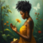herbal skincare black woman in nature Yemoja's Child painting image.jpg