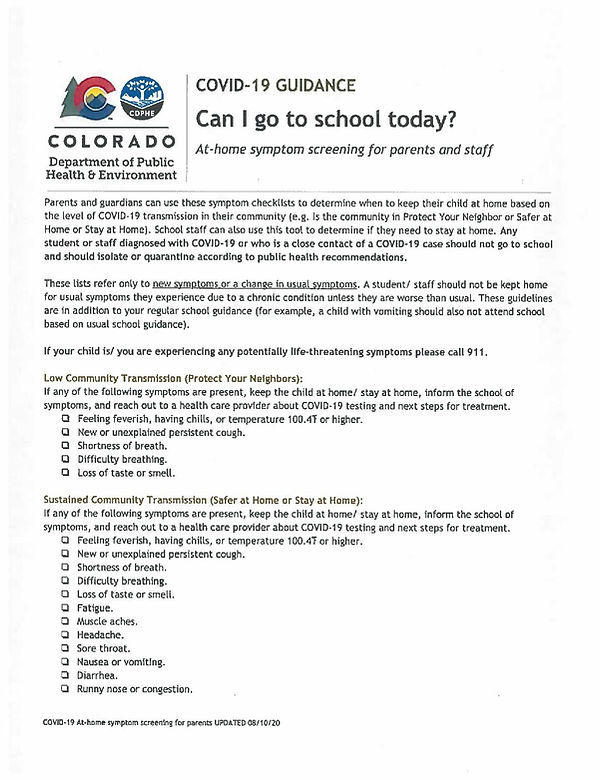Should you or your child stay home today