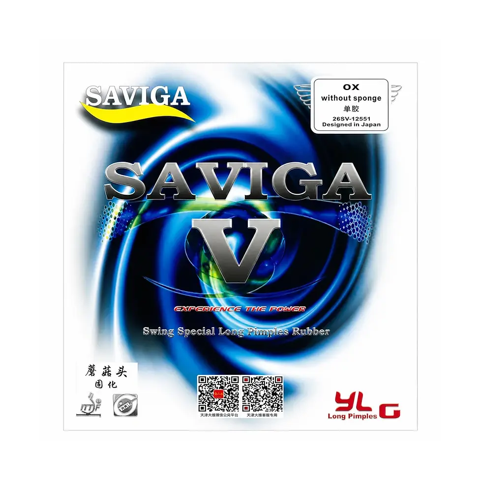 Saviga V Mushroom Head ITTF Not Approved Rubber