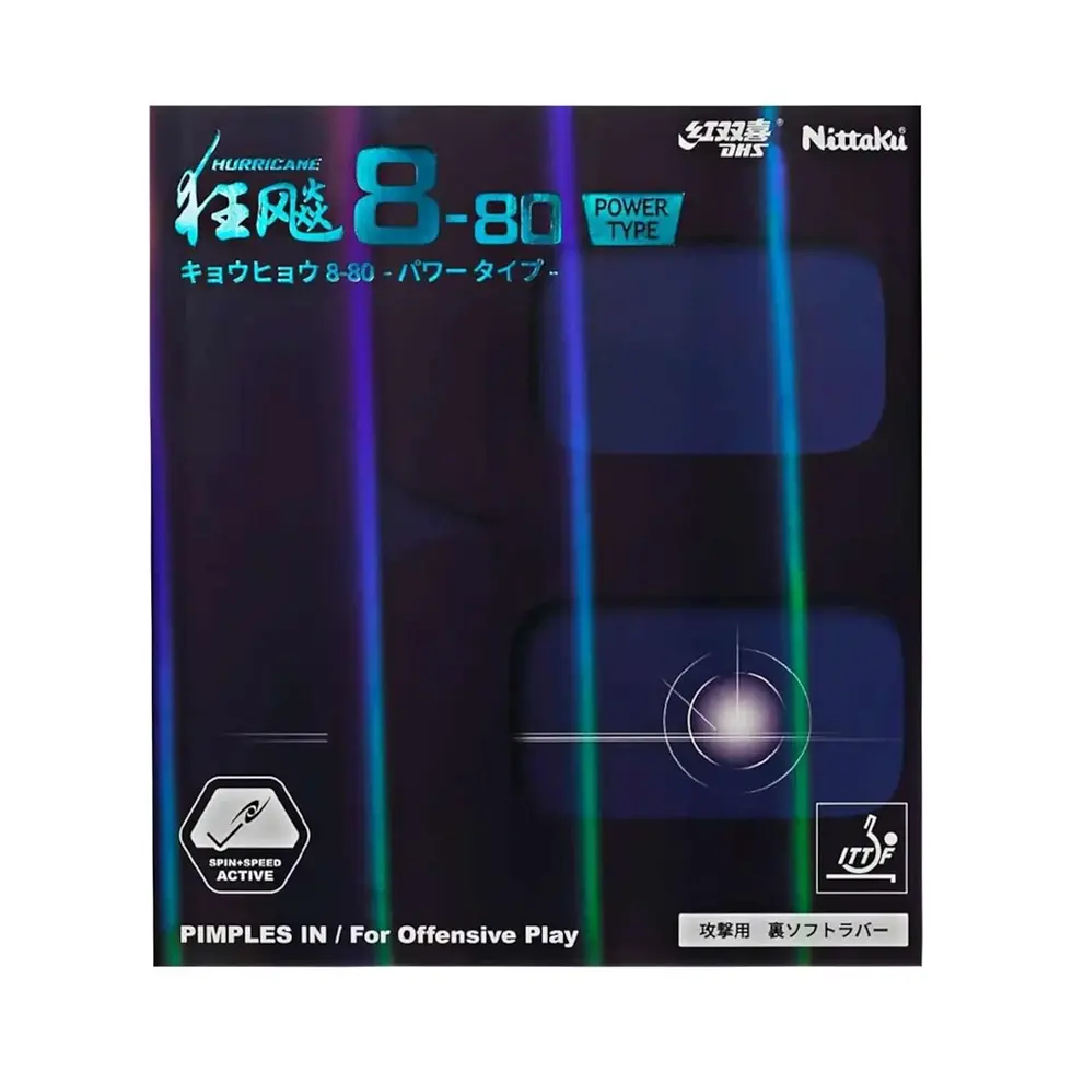 Nittaku Hurricane 8-80 Power Table Tennis Rubber