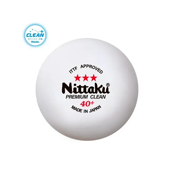 NITTAKU 3-Star Premium Clean Table Tennis Balls