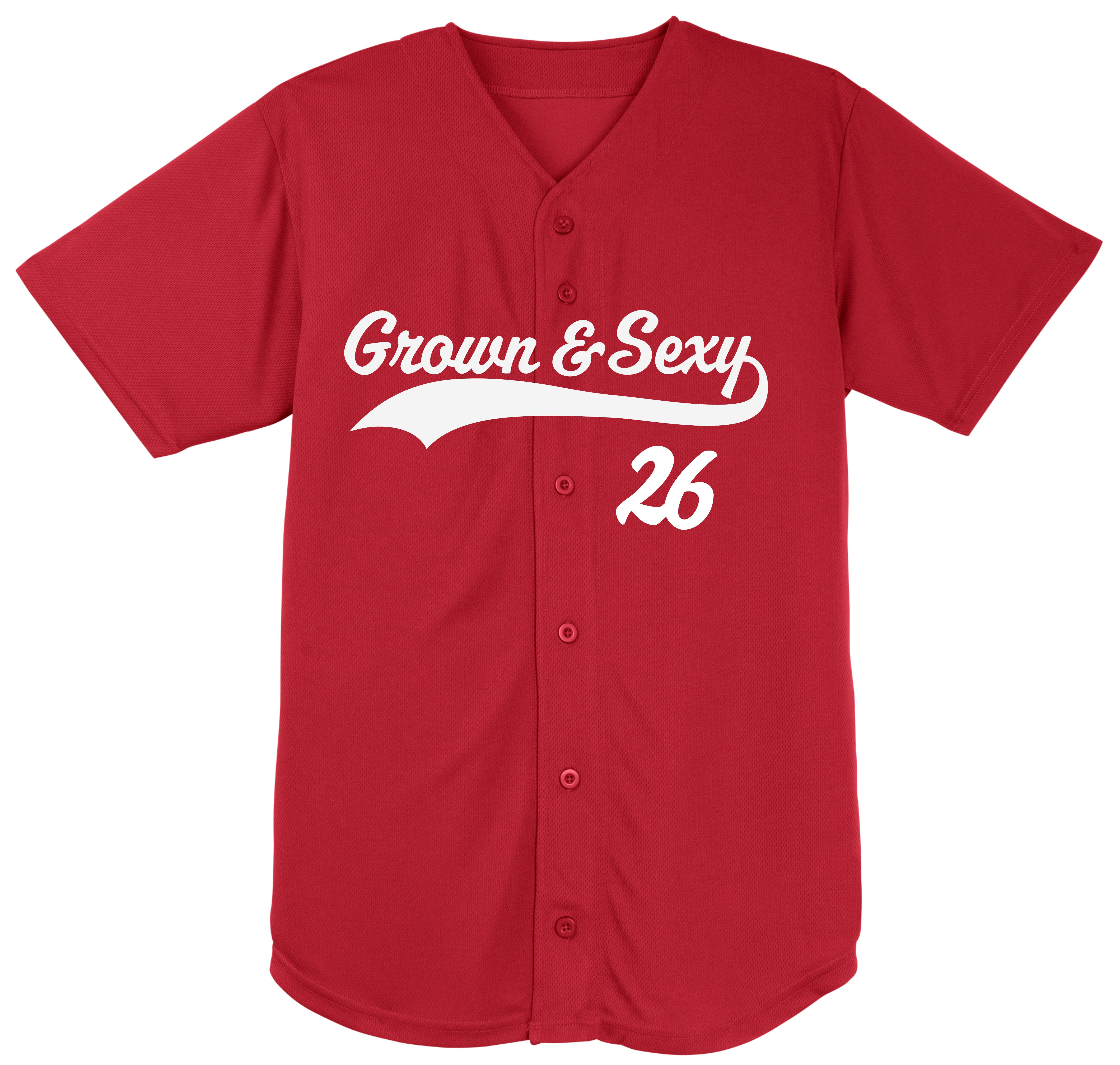 Printed Grown & Sexy Baseball Jersey