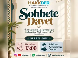 Her Perşembe İlim Meclisimizde Buluşuyoruz.