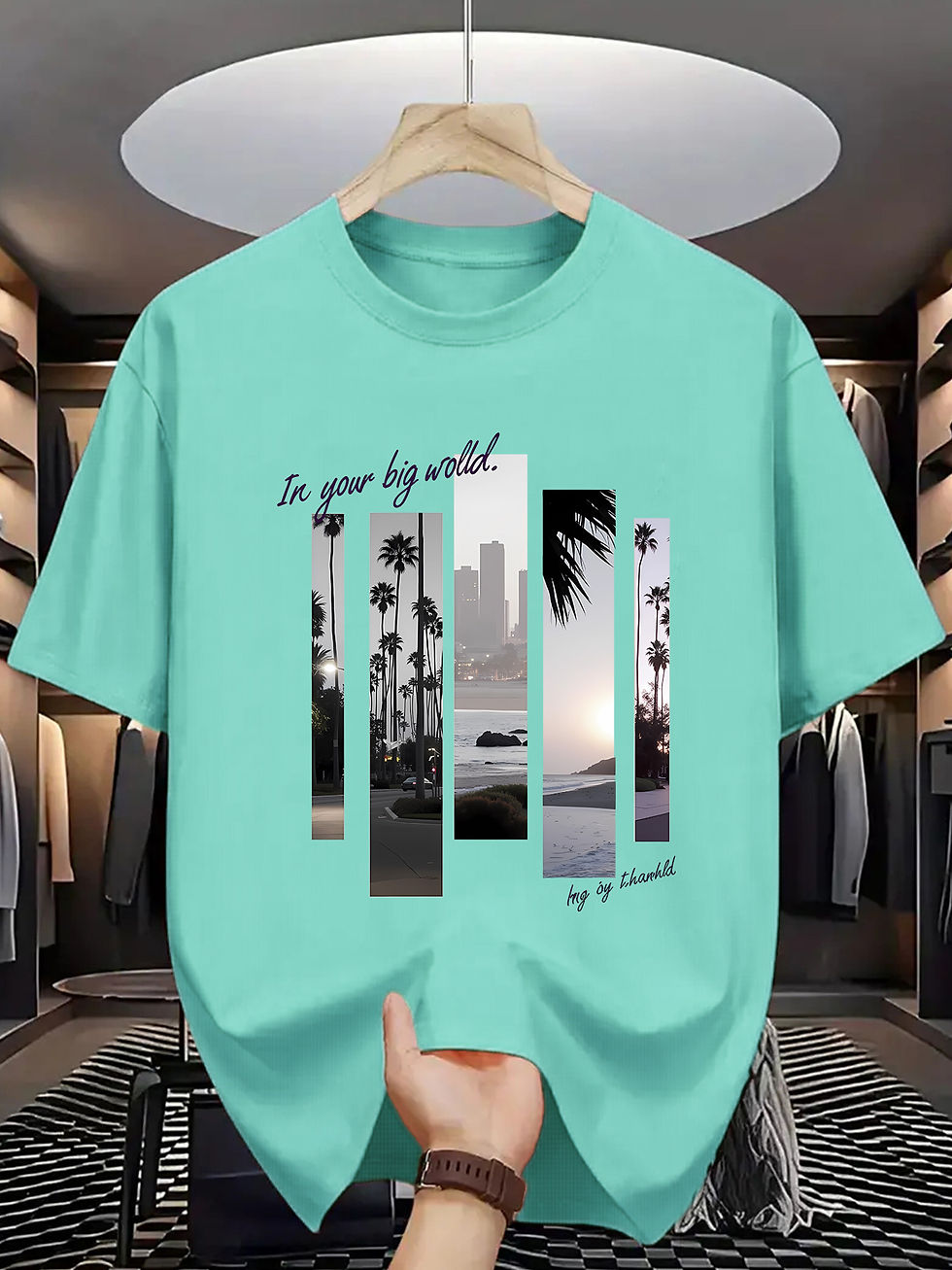 Miniatura: Camiseta masculina casual de verão, 100% algodão, esportiva, modelagem solta