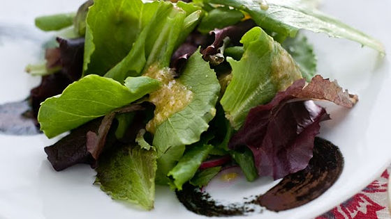 A2. Garden Salad (greens in miso dressing)
