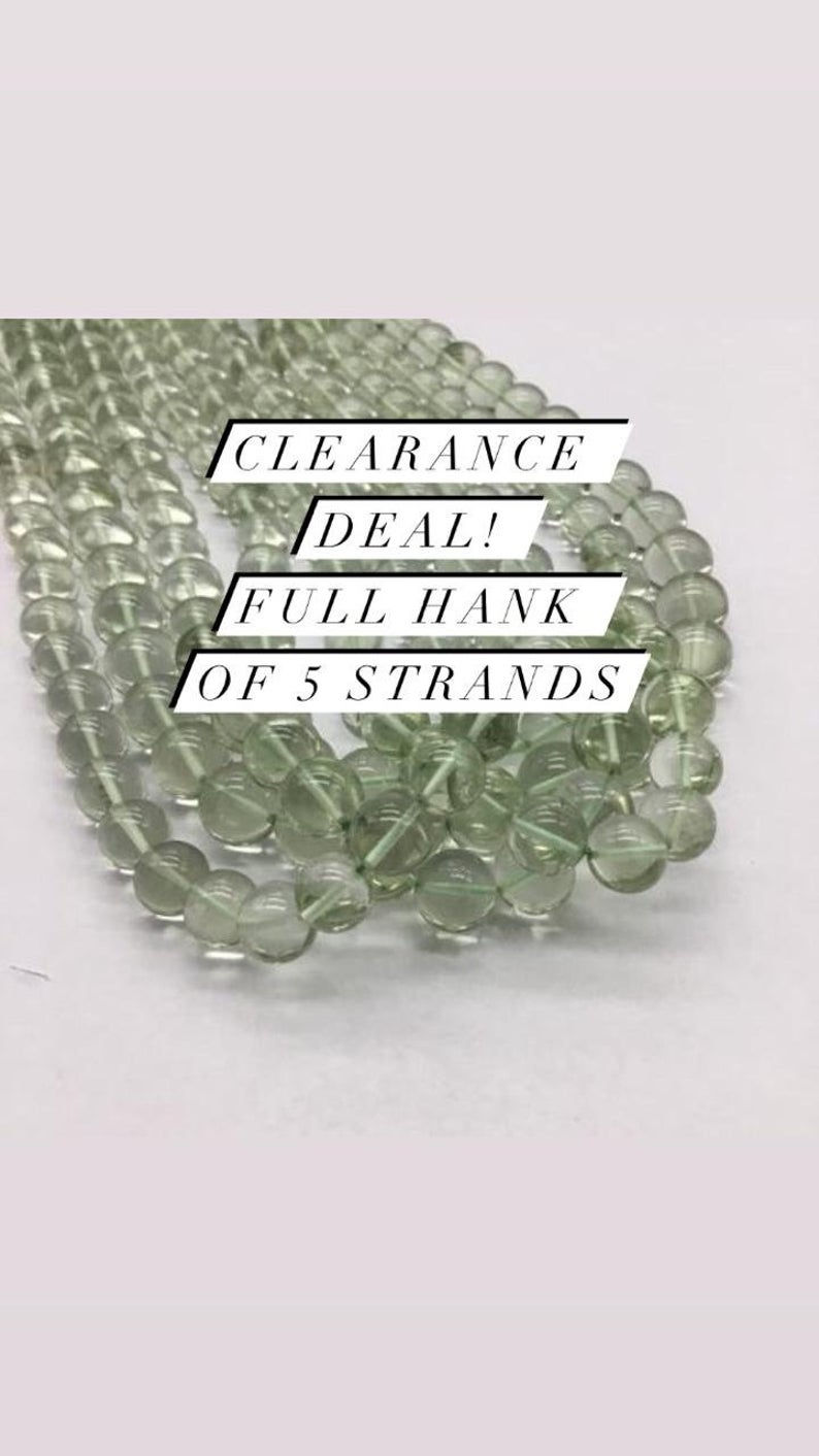 Closeout Sale price Green AmethystPlain Balls 5 strands full hank wholesale