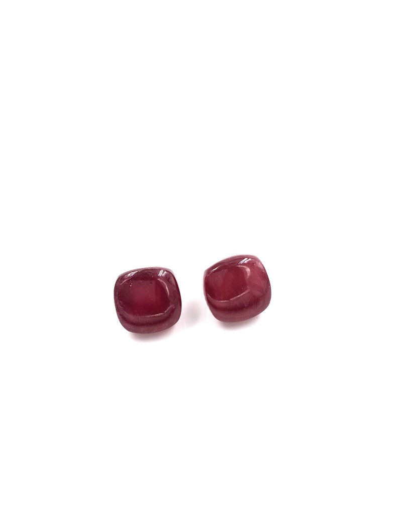 섬네일: Natural Ruby Sugarlaof Cabochon 2 Pieces Loose Gemstone