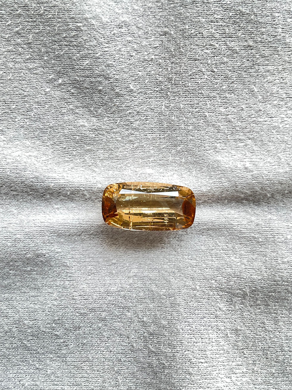 섬네일: 10.98 Carat Peach Tourmaline Cushion Faceted Cut Stone For Jewelry Natural Gem