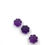 Miniatura: Natural Amethyst Carved Melon 3 Pieces Loose Gemstone For Jewelry