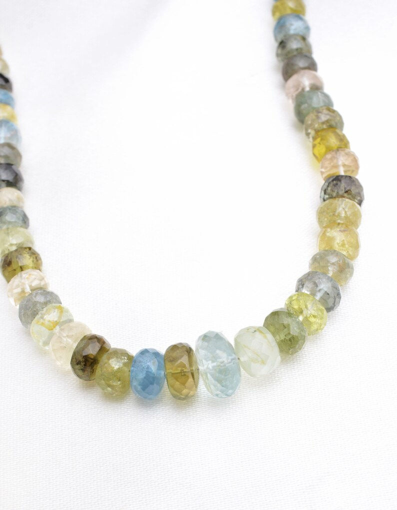 Miniaturbild: Multiple Mixed Gems Faceted Beads Natural Gemstone Necklace