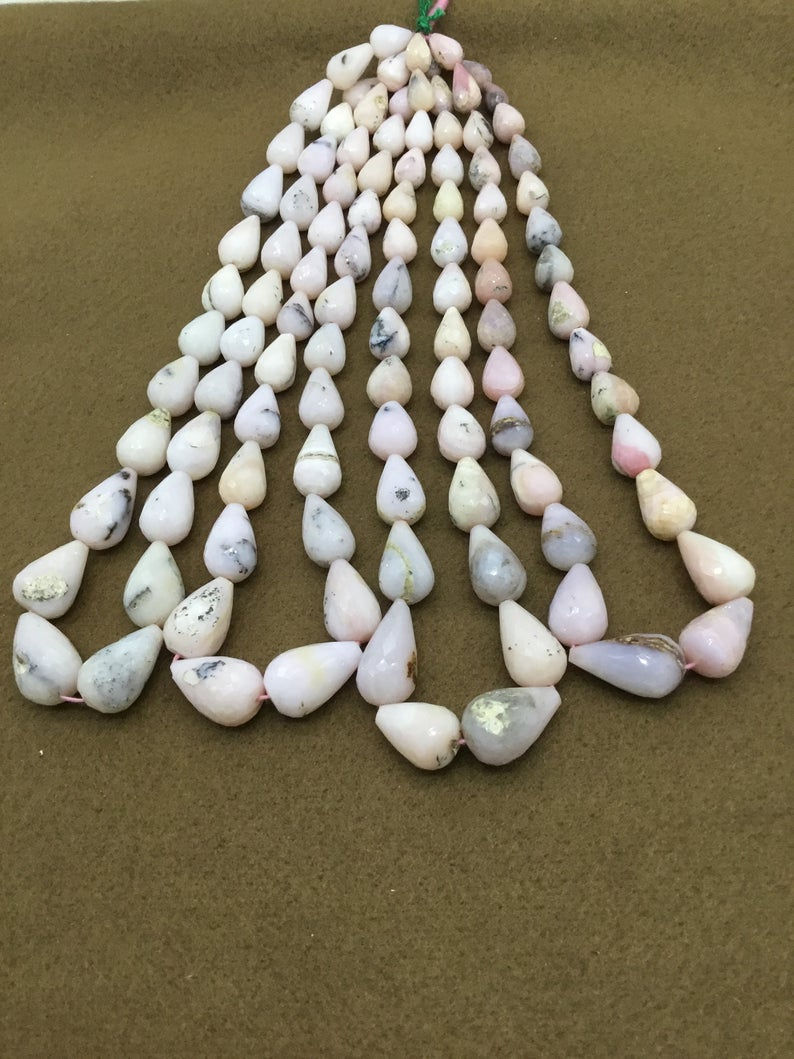 Miniatura: Closeout Sale price Pink Opal Plain Balls 4 strands full hank wholesale closeout