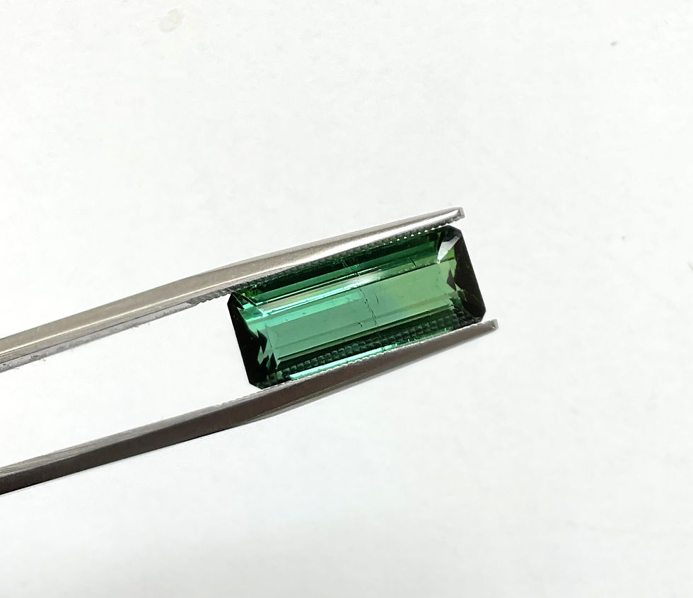 Miniatura: 6.97 carats green Tourmaline octagon Faceted cut stone Top Quality Natural gem