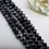 Thumbnail: Black Spinel Twisted Fancy Beads 1 Strand Natural Gemstone