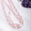 Miniature : Rose Quartz Faceted Drops 1 Strand Natural Gemstone Beads