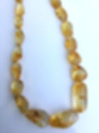 Thumbnail: Citrine Smooth Tumbles Natural Gemstone Necklace