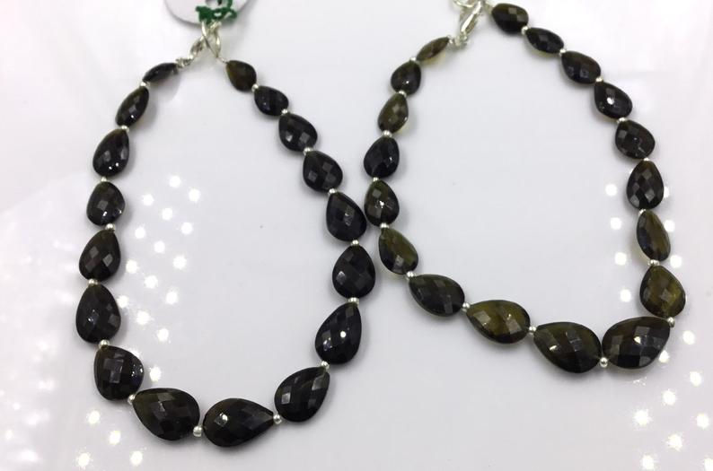 Miniatura: Tourmaline Drops Beads Faceted Multi Tourmaline Colours 74.85 carats