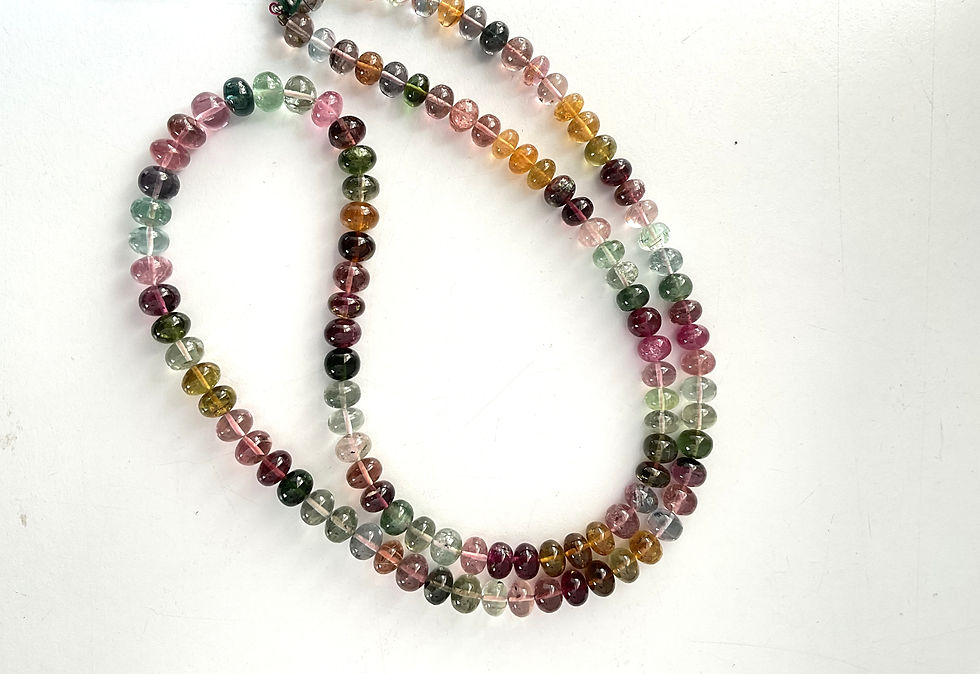 الصورة المصغرة: 265.70 Carats Multi Tourmaline Beaded Necklace For Fine Jewelry Natural Gemstone