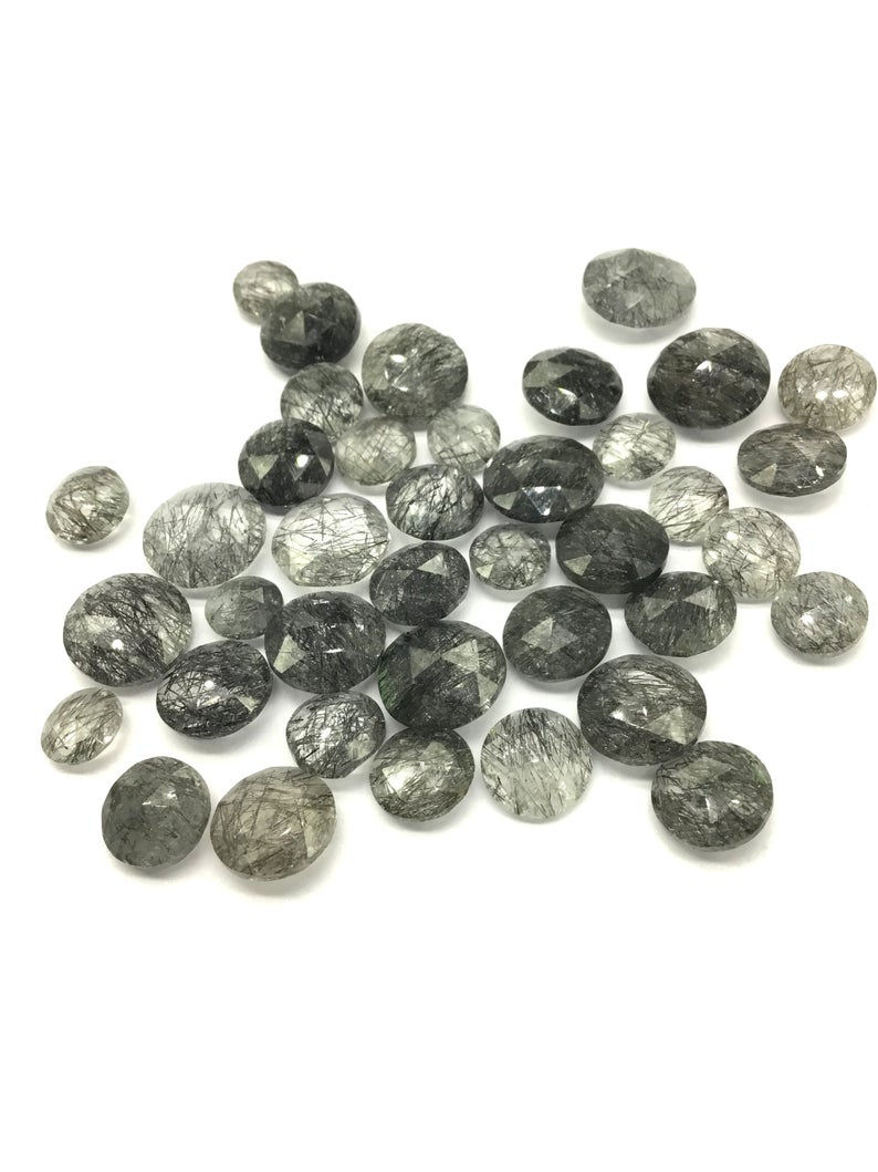 Miniatura: Rutile Rosecut Gemstone Faceted Round Shape Loose Gemstone Jewellery Making