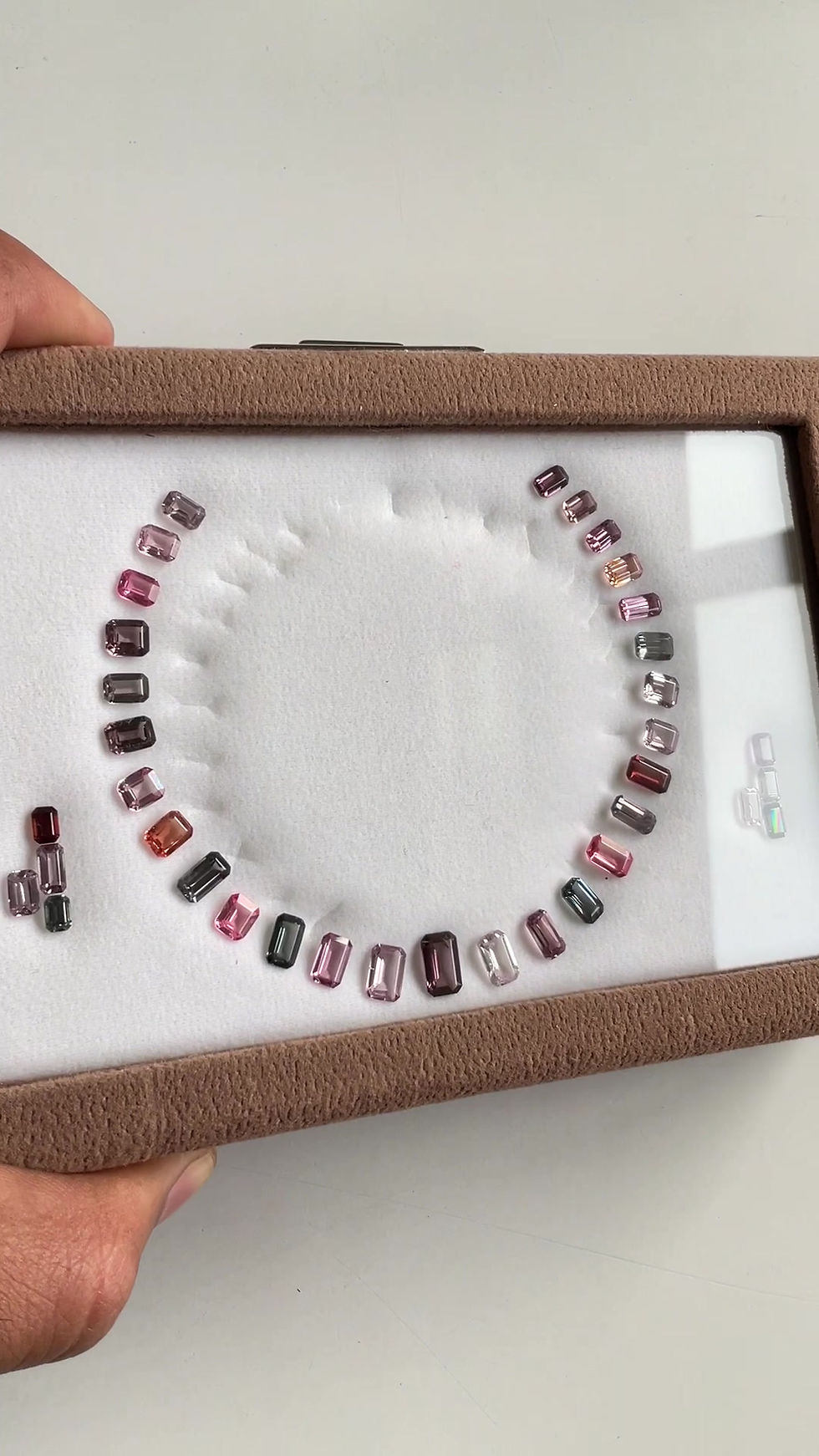 Thumbnail: 20.10 Carats Burma Multi Color Spinel Top Quality Octagon Cut Stone Layout Gem