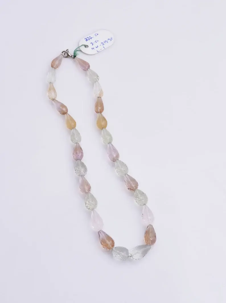 Natural Mixed Gemstone 16 Inches Faceted Drops Beads