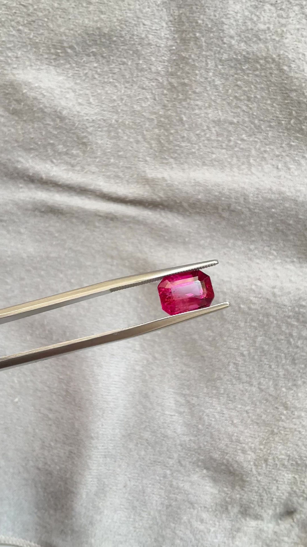 Thumbnail: 2.70 Carats red rubellite Tourmaline Octagon Cut stone For Jewelry Natural Gem