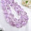 Miniatura: Amethyst Smooth Tumbles Natural Smooth Amethyst Tumbled Beads Necklace