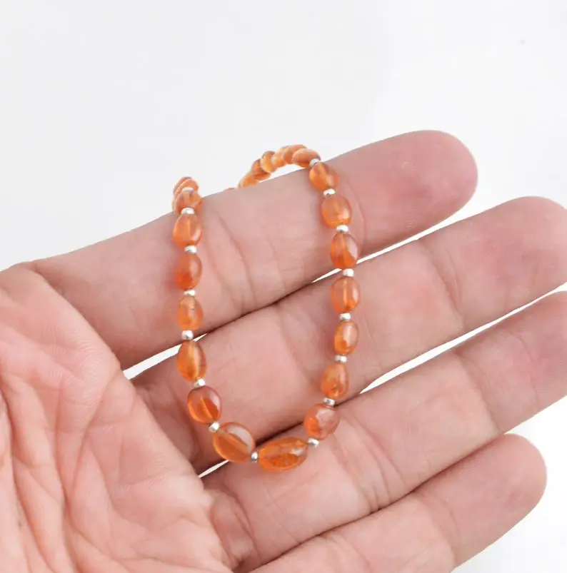 Miniatura: Spessartine Fanta Garnet Plain Tumbles Gemstone, Gemstone For Jewelry