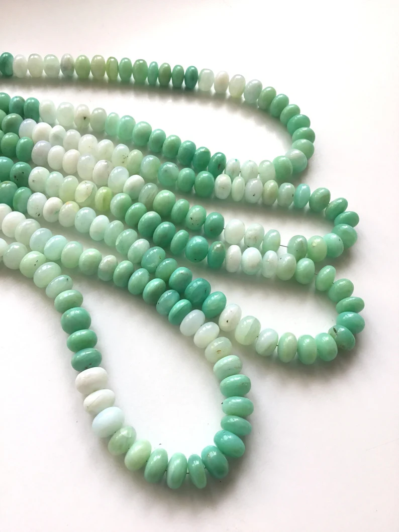縮圖：Blue Opal Plain Ball Beads 1 Strand Natural Gemstone For Jewelry