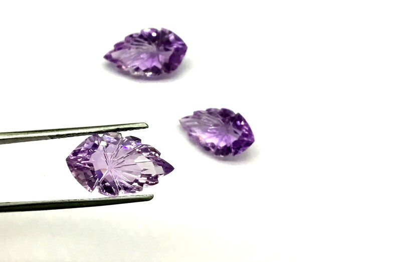 Miniatura: Top Quality Amethyst Carving 3 Pieces Natural Loose Gemstone